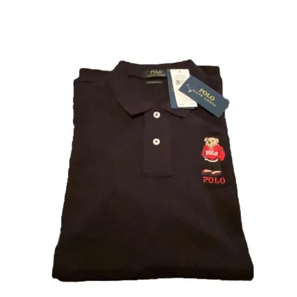 Polo Ralph Lauren "Bear" Men's Collared Shirt - Black - Picture 3 of 3